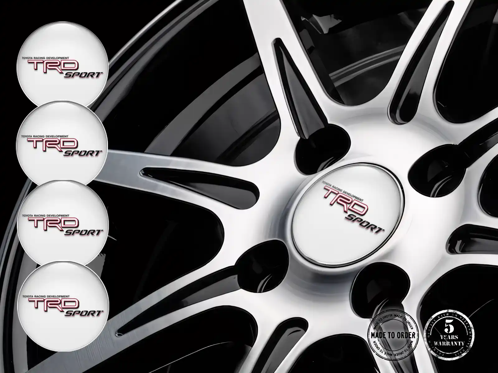 Toyota TRD Decal Rims Edition Custom Wheel Emblems